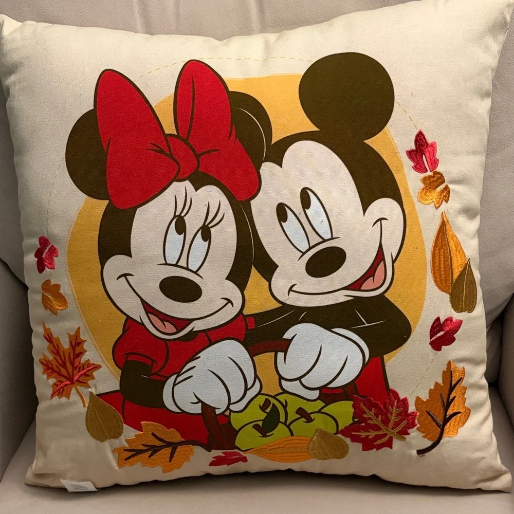 Disney Mickey and Minnie Autumn Pillow